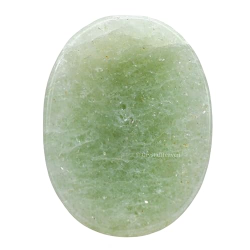 Image of Certified Green Aventurine Crystal Thumb Worry Pebbles Stones for Anxiety