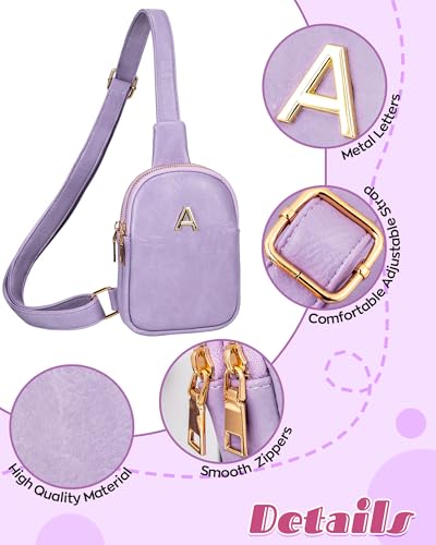 Birthday Gifts for 8 9 10 11 12 13 14 15 16 17 18 19 Year Old Girls, Monogram Crossbody Bags for Women Girls, Mini Lightweight Cross Body Purse, Cute Trendy Travel Fanny Pack with Letter4