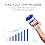 MEGAWISE Grip Strength Dynamometer Pro - Digital Hand Grip Tester & Trainer, 265lbs/120kg High Precision Sensor, Home Fitness, gym (White) - Image 4
