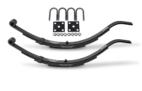 LIBRA Trailer Leaf Spring 4 Leaf Slipper 1000lbs Cap for 2000lbs Axle & U Bolt Kit