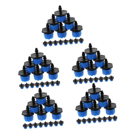 POPETPOP 5 Juegos Emisores De Goteo De Riego De Césped De Riego Dispositivos De Riego De Plantas Jardineria Jardinerad Riego Por Goteo Gotero De Presión El Plastico Blue 100 Uds * 5