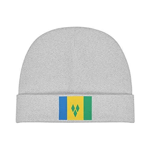 HaiRui YunDa Flag of Saint Vincent Grenadines Baby Beanies Cap Children's Winter Knitted Hat Toddler Warm Infant Knit Hats Gray
