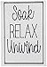 Melody Jane Dollhouse White & Black Soak Relax Unwind Picture Miniature Bathroom Accessory