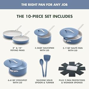 GreenPan Nova 10-Piece Cookware Pots and Pans Set, Oprah’s Favorite Things 2024, PFAS-Free Ceramic Nonstick, Fry, Sauté, Stockpot, Utensils, Lids, Induction Suitable, Dishwasher, Oven Safe, Ocean GreenPan Nova 10 Piece Cookware Pots and Pans Set Oprahs Favorite Things 2024 PFAS Free Ceramic Nonstick Fry Saute Stockpot Utensils Lids Induction Suitable Dishwasher Oven Safe Ocean