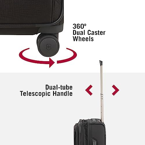 Image of Victorinox Nylon Werks Traveler 6.0 Global Softside 8 Spinner Wheel Trolley Bag (Black), 55Cm, Small
