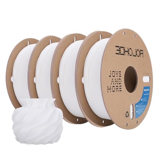3DHoJor Matte PLA Filament 1.75mm, Upgrade 1kg*4 Bundle Cardboard Spool PLA Filament 1.75 PLA 3D Printing Filament, Print with Most 3D Printers Using 3D Filament-Milky White