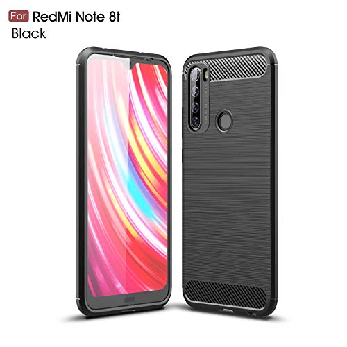 Preisvergleich Produktbild ZDXX-PC Redmi Note 8T Hülle, Soft TPU Hülle Stoßfester Telefonkasten Schutzhüllen Abdeckungen für Xiaomi Redmi Note 8T (Schwarz)