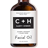 Provence Beauty | Clarify + Hydrate Facial Oil - Cold Pressed Jojoba + Rosehip + Clary Sage Oils - Anti-Wrinkle Solution - 2 OZ