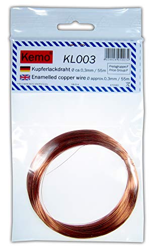Preisvergleich Produktbild Kupferlackdraht Durchmesser: 0,3mm, Länge: 55m