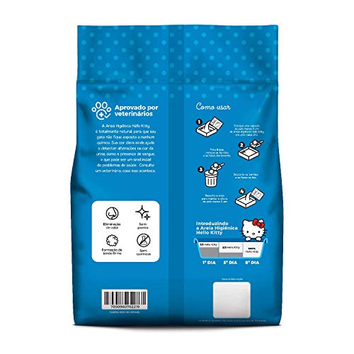 Areia Higiênica Hello Kitty Controle de Odor, Clássica, Natural 2 kg