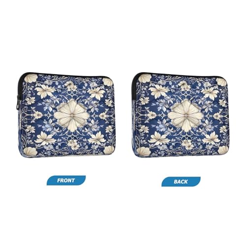 Funda para portátil azul damasco barroco 13-14 pulgadas miniatura 2