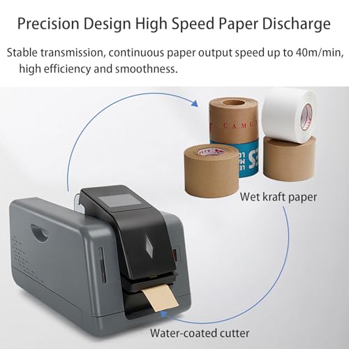 Dispensador automático de cinta con pantalla táctil LED, sensor de onda para una fácil expulsión, ideal para embalaje y uso en oficina
