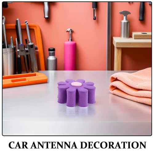 Decoración de antena para coche con flores artificiales Hemobllo, pack de 10 piezas 3