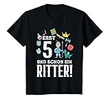 Kinder 5. Geburtstag Jungen 5 Jahre Ritter Geburtstags T-Shirt