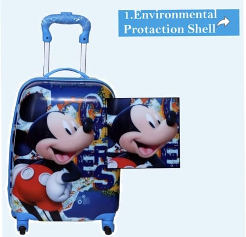 Image of ADSON PC Kids Trolley 360 Rotating Luggage 360 Wheels Non-Breakable Exclusive Edition 20 Inch Kids Hardsided Suitcase with 4 Wheels, 360 Wheel Travel Trolley Bag
