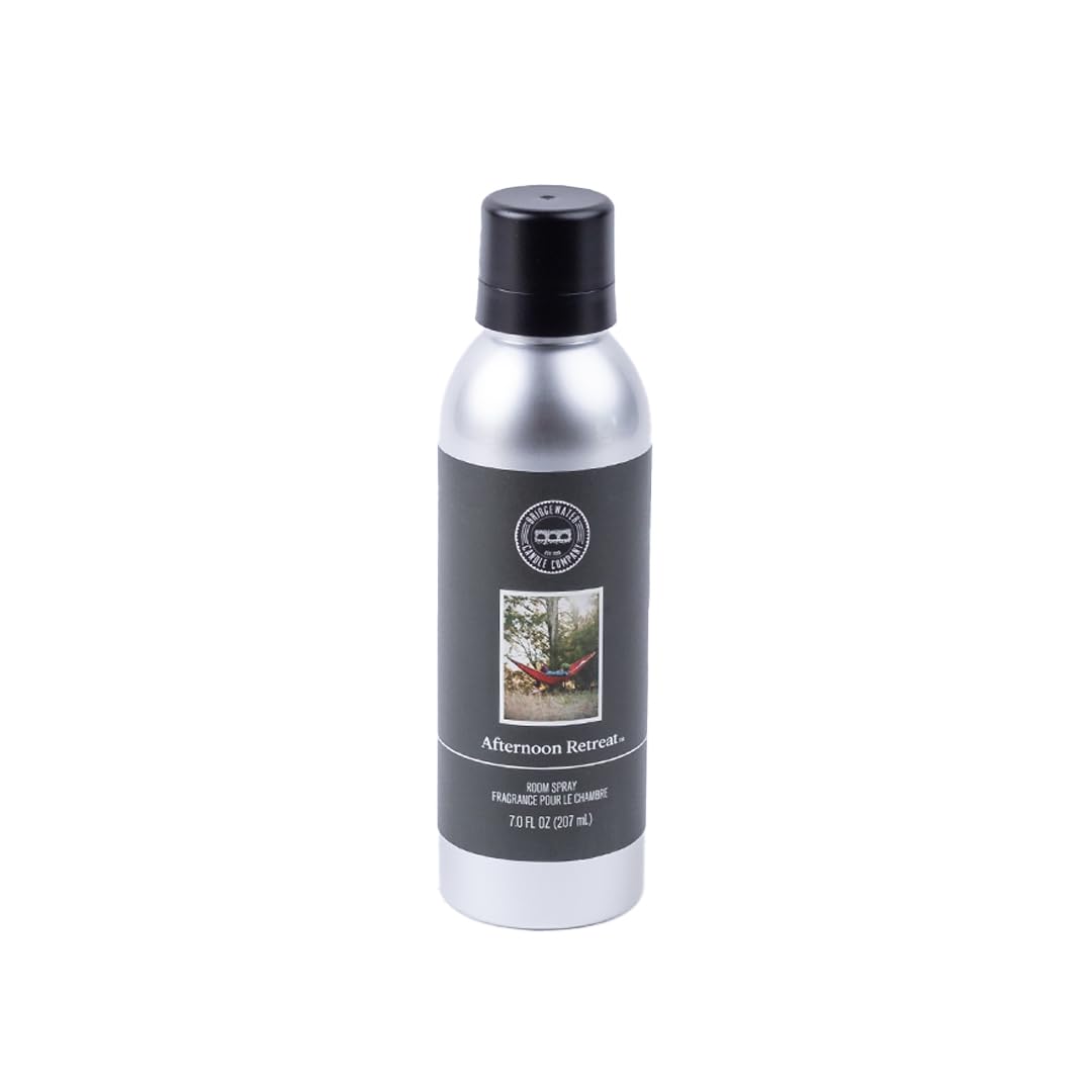 Bridgewater CandleAfternoon Retreat Scented Non-Aerosol Room Spray | Outdoors Woodsy Air Freshener | 7 oz | Long Lasting Room Freshener | Home Fragrance