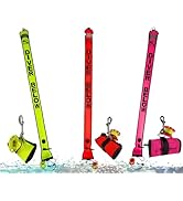 Aquatic Hunt - 6ft (1.83M) Safety Sausage/Surface Marker Buoy - 4" SS Clip - 100ft (30M) Finger R...