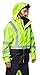 Helly-Hansen Alta Shell Jacket - Breathable High Visibility Rainwear - Sailing Rain Jacket for Men with Detachable Hood - 369 Hv Yellow/Charcoal - X-Large