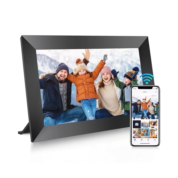 Uhale 10.1″ Digital Picture Frame with 32GB Storage Support SD Card, Electronic Photo Frames with 1280×800 HD IPS Touch Screen, Instantly and Securely Share Memories, Send Wishes from Anywhere