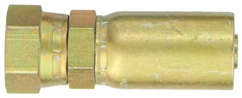 Image of EATON Weatherhead Coll-O-Crimp 33608E-S68 Female Swivel Straight Fitting, AISI /SAE 12L14 Carbon Steel, 1 /2 inch Hose ID, 1 /2 inch Tube Size