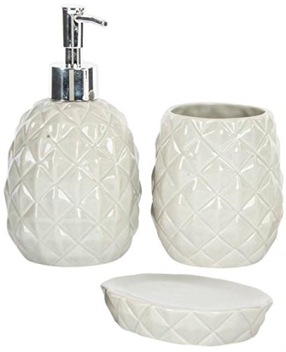 Set de 3 pièces céramique Salle de Bain Ananas pour éliminer le désordre du lavabo