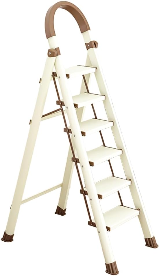 Hershii Step Stool Ladder Folding Aluminum Steps 3 Foot Stepladder 330lbs Capacity Heavy Duty with Handrail, Anti-Slip Wide Pedals for Home, Kitchen, Office - Red