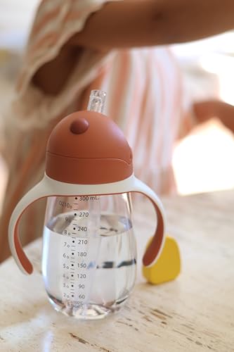 Tasse D'apprentissage Béaba 2 En 1 Avec Paille - 300 Ml, étanche, Anti-fuite - Terracotta