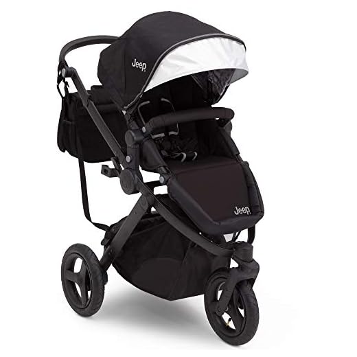 Jogging Stroller | All Terrain Baby Jogger | Sport Utility | JPMA Safety Certified | J is for Jeep Brand | Black on Black Frame