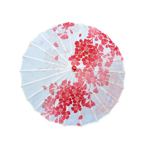 WNDUOKXH Paraguas Chino de Papel aceitado, Duradero y Resistente, Hecho a Mano, versátil, Ideal para Cosplay y Festivales de música, con una Antigua decoración de Flor de, Estilo B