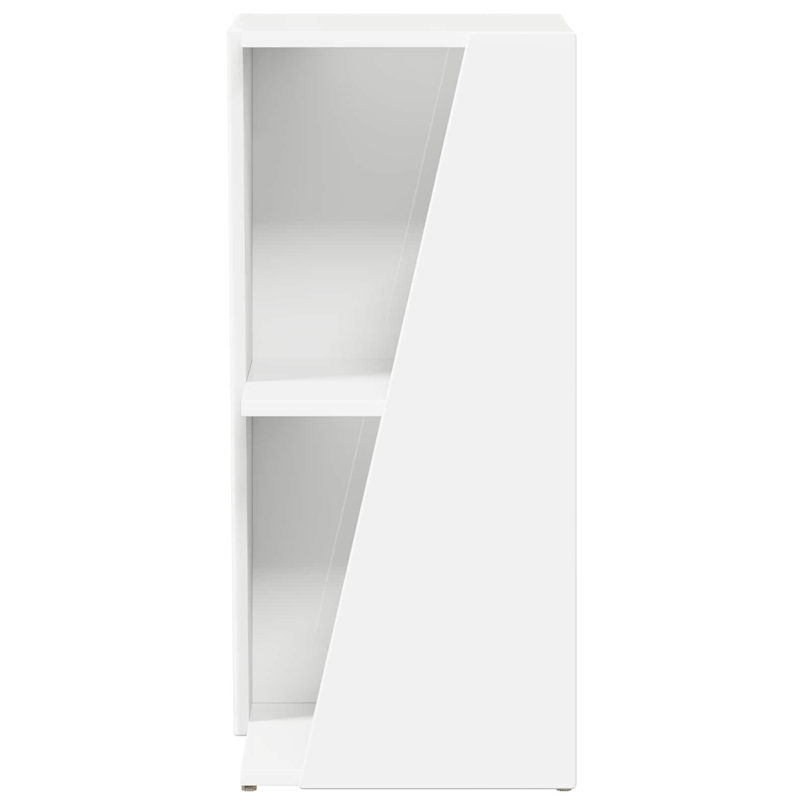 Scaffale laterale bianco, 33 x 32 x 70,5 cm, in legno
