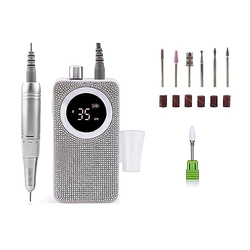 Taladro eléctrico para uñas, máquina pulidora portátil para uñas con diamante, 3mante, 35000 RPM, taladro eléctrico para uñas con diamante, torno profesional para manicura para uso doméstico