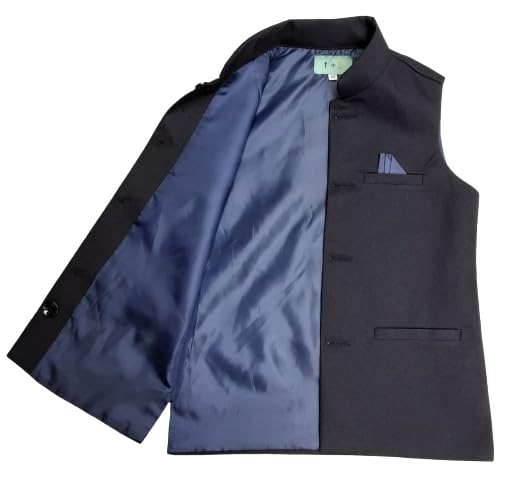 Image of T+D Soft & Standard Half Sleeve Nehru Jacket Blazer Coat Dress For Kids Boys