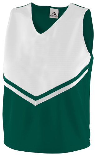 Augusta Sportswear Girls' Pride Shell L Dark Green/White/White