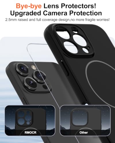 Image of Magnetic for iPhone 16 Pro Max Case,Shockproof Matte Cover,Black Matte | with Screen Protector,Compatible with MagSafe,Military Grade Drop Protection,Full Camera Protection,Non-Slip Design Case
