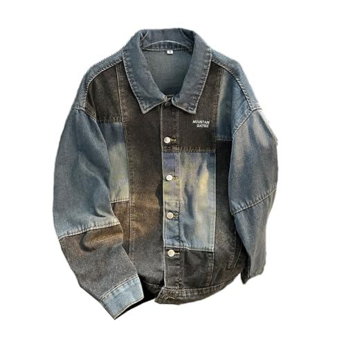 Casual Loose Denim Jacket, Youth Long Sleeve Open Front Coat