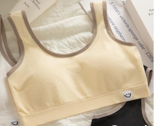 Image of Celary Cotton Girl's Sports Bra|Beginner Training Bra for Teens|Soft-Padded Wireless Seamless Crop Top|Teen Age Bra for Girls Age 12 to 17 Years|2 Piece Combo