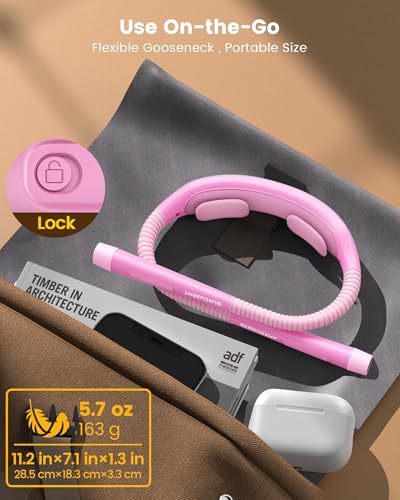 Image of Glocusent Neck Light with Timer, 100 Hours Book Light for Bedtime Reading