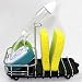 Versatile Sponge & Brush Sink Caddy with removable bottom for easy cleanup
