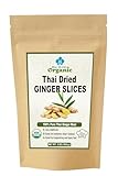 USDA Certified Organic Dried Ginger Root Slices 2 OZ - Premium Sun Dried Thai Spice, Carefully Sliced, Cut & Sifted Zingiber Officinale for Flavorful Teas, Warming Soups, and Authentic Asian Cuisine