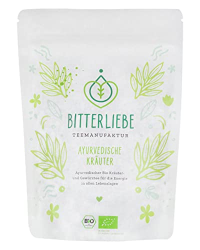 BitterLiebe® Teemanufaktur Ayurvedische Kräuter Bio Kräutertee lose mit der Kraft der Bitterstoffe I Bitterkräuter, Zitronengras, Fenchel uvm. I ca. 70 Tassen (240g)