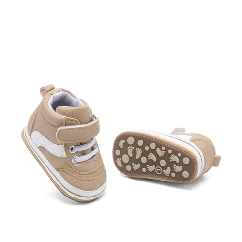 Image of Clowora Baby Boys Girls Shoes Non-Slip Rubber Sole Sneakers Infant First Walking Toddler Crib Shoes Newborn Loafers Flats.