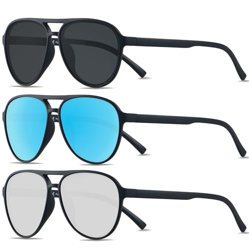 ANDWOOD Retro Polarized Aviator Sunglasses for Women Men