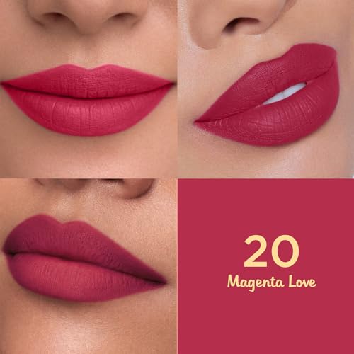 Image of Glam 21 Lip Seduction Non- Transfer Crayon Lipstick up to 12 Hours Stay | Lightweight & Longlasting|Creamy Matte | Smudge Proof - 3.6gm| Magenta Love | 20