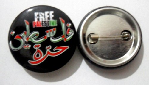 Free Palestine Protest Button Lapel Pin Flag New Multicolor Tin Plate Badge Emblem 3 Cm Diameter (A2)