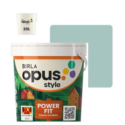 Image of Birla Opus Style Power Fit Exterior Emulsion Paint (20L, Silks From Indore, Matte Finish) | Superior Whiteness & Brightness, Excellent Finish, Low VOC | 2 Yr Warranty | For Exterior, Outdoor Walls