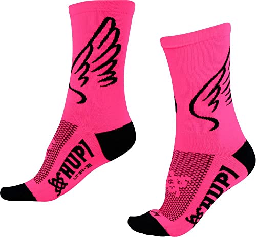 Meia Hupi Asas Rosa - Lt para pés menores 34-38, Cor: Rosa, Tamanho: Lt (34-38)