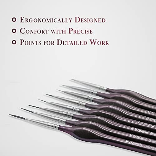 Apolo Arte Fine Paint Brushes Case  Includes 15 Professional Detail Brush and Elegant Case | Professional Watercolor Brushes, Acrylic Painting Brushes, Oil Brushes, Miniatures Brushes