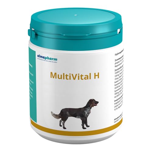 almapharm MultiVital H | 500 g | Ergänzungsfuttermittel für Hunde | Bedarfsgerechte hypoallergene Mischung von Vitaminen, Spurenelementen und Mineralstoffen