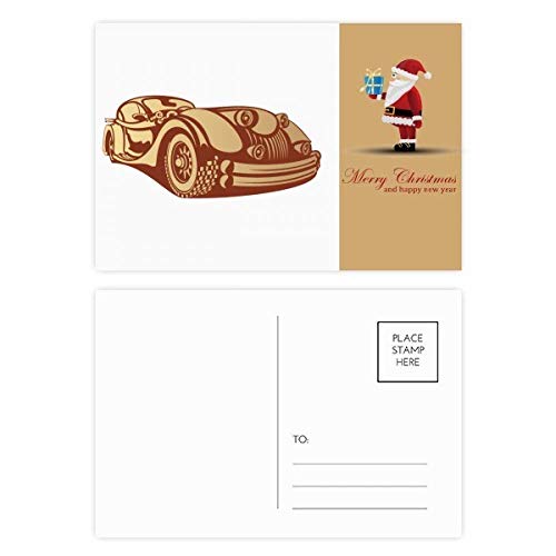 Cartes de Noël classiques rouges brunâtres au papier épais de qualité supérieure