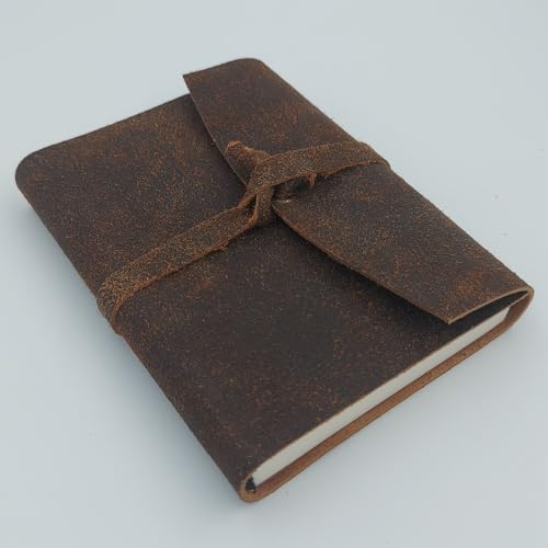 Diários de Viagem em Couro Caderno Médio (Marrom Ferrugem)